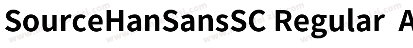 SourceHanSansSC Regular  Arial Uni字体转换